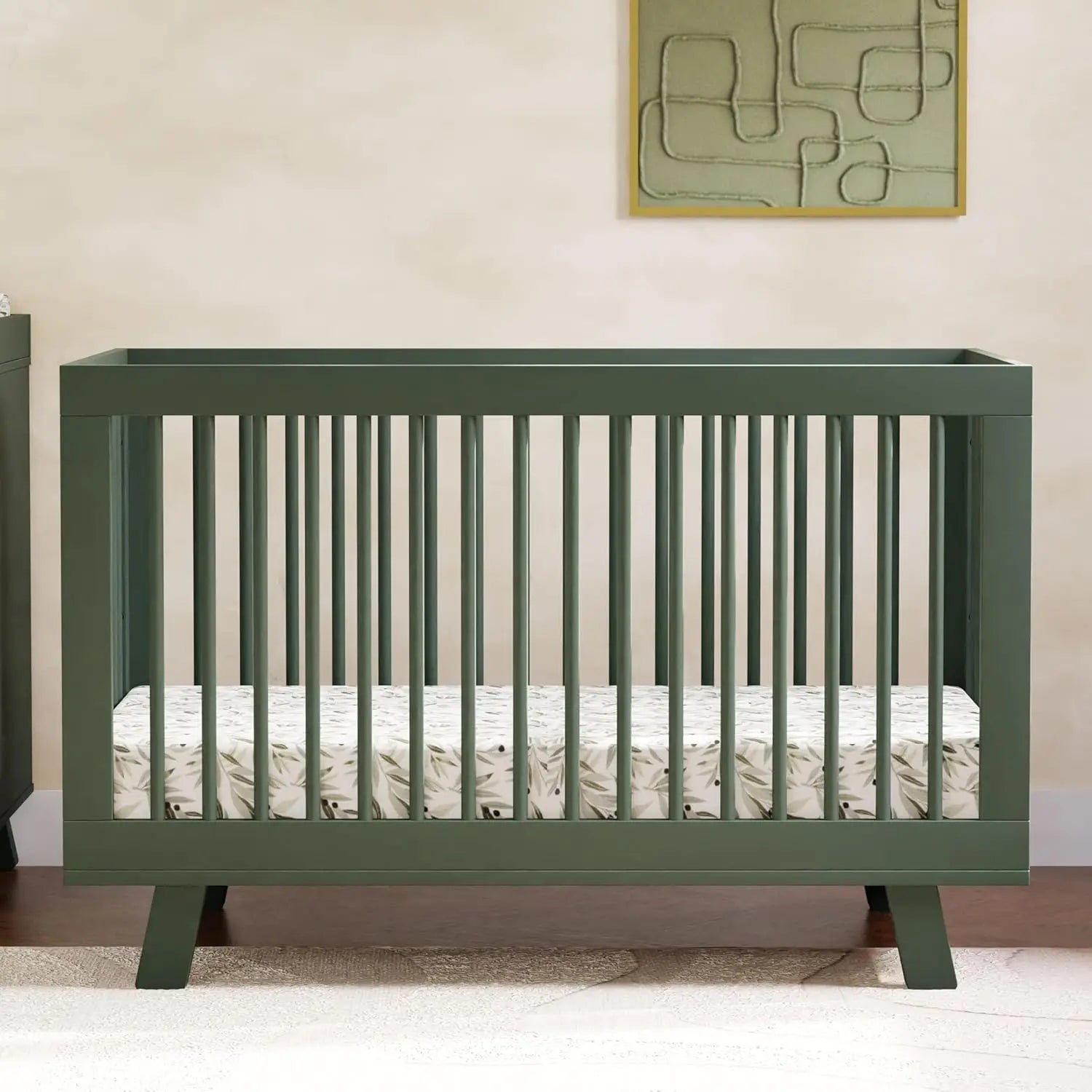 3-in-1 Convertible Baby Crib with 4 Adjustable Mattress Heights for Toddlers
