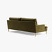 Modern Emerald Green Velvet 3-Seater Sofa: Luxurious Living Room Couch
