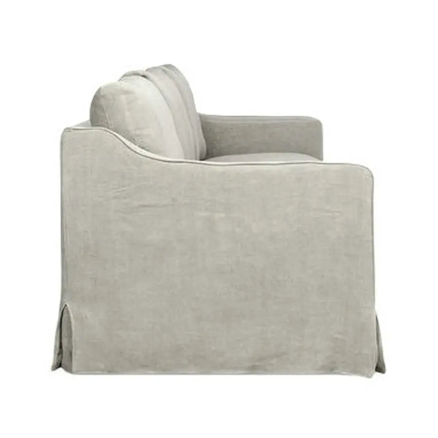 Luxurious Cloud I-Shaped Feather Down Slipcovered Sectional Sofa