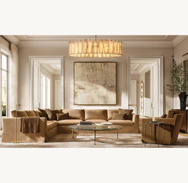 Luxury Solid Oak Living Room Sideboard Cabinet - Handcrafted Natural Wood Storage