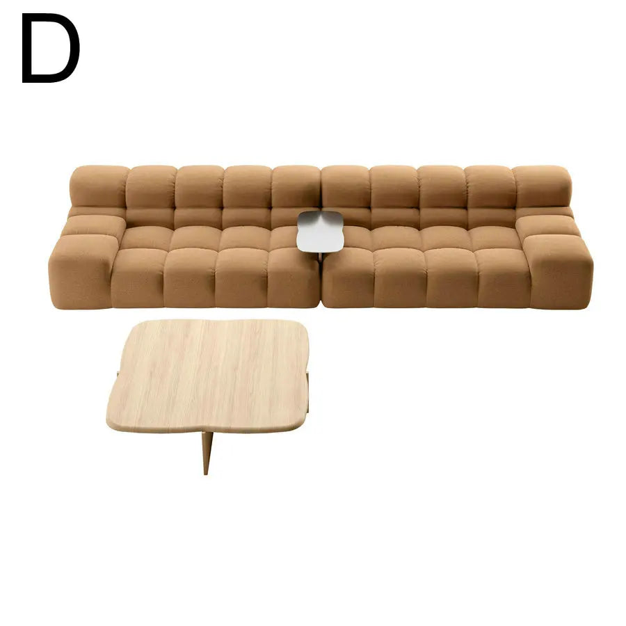 Cozy Modular Fabric Sofa Set, Tufted Modern Living Room Corner Couch