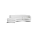 Luxury Curved Modular Sectional Sofa with Nubuck Fabric and Feather Fill