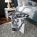 Elegant Tostone Greece Lilac White Marble Coffee Table for Modern Living Room