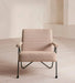 Plush Single-Seat Outdoor Fabric Sofa with Durable Aluminum Frame & Oak Legs
