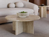 Tostone French Retro Cream Natural Travertine Coffee Table for Modern Living Rooms