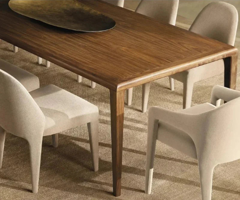 Elegant Square Solid Wood Dining Table – Customizable for Restaurants, Villas & Hotels