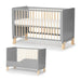 Durable Solid Wood Natural Convertible Baby Crib for Nursery - European Design