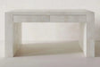 Tostone Contemporary Beige Limestone Dining Table with Elegant Conical Legs
