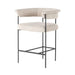 Luxury Boucle Upholstered Counter Stool, Metal Frame, Modern Bar Chair