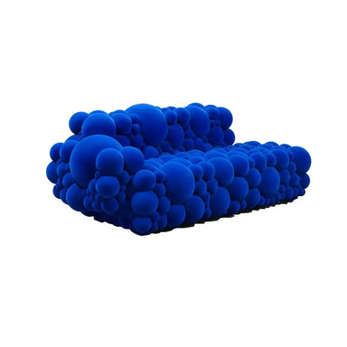 Modern Blue Velvet Molecular Foam Floor Living Room Sofa Set