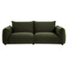 Luxurious Moss Green Velvet Three-Seater Sofa - Modern Minimalist Living Room Comfort