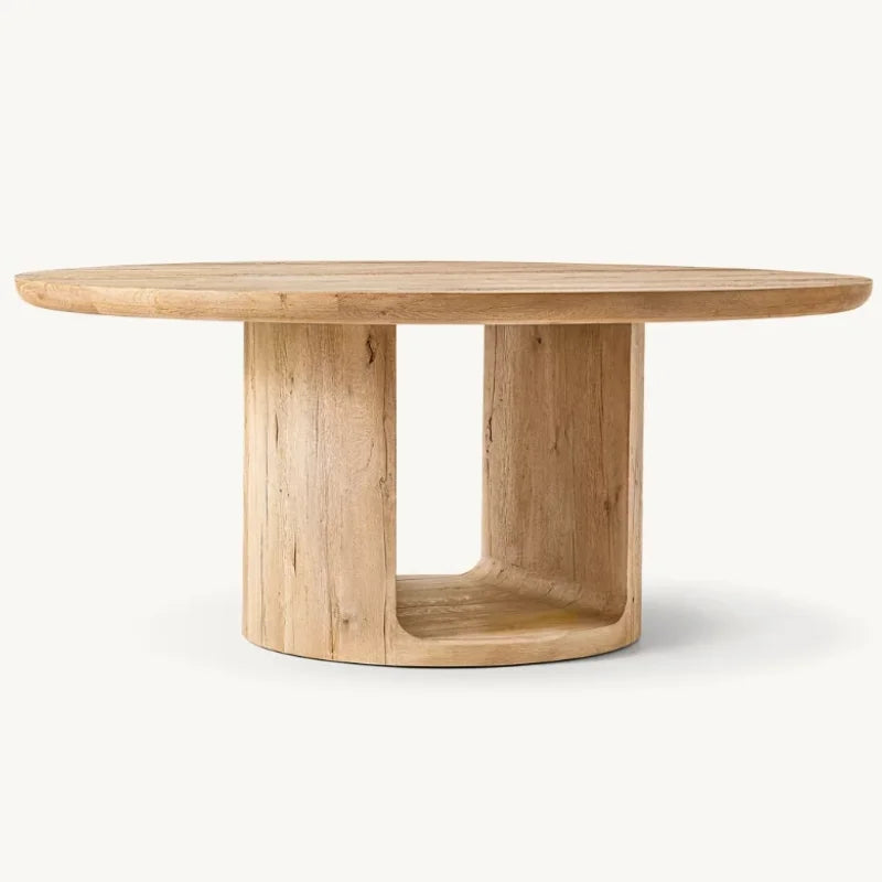 American Style Solid Wood Dining Table - Customizable for Home, Restaurant, Hotel