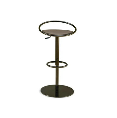 Modern Gold Stainless Steel Adjustable Bar Stool with Rotating Lift Seat