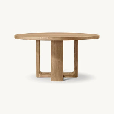 Modern Luxury Oak Wood Round Bronte Dining Table Custom Sized