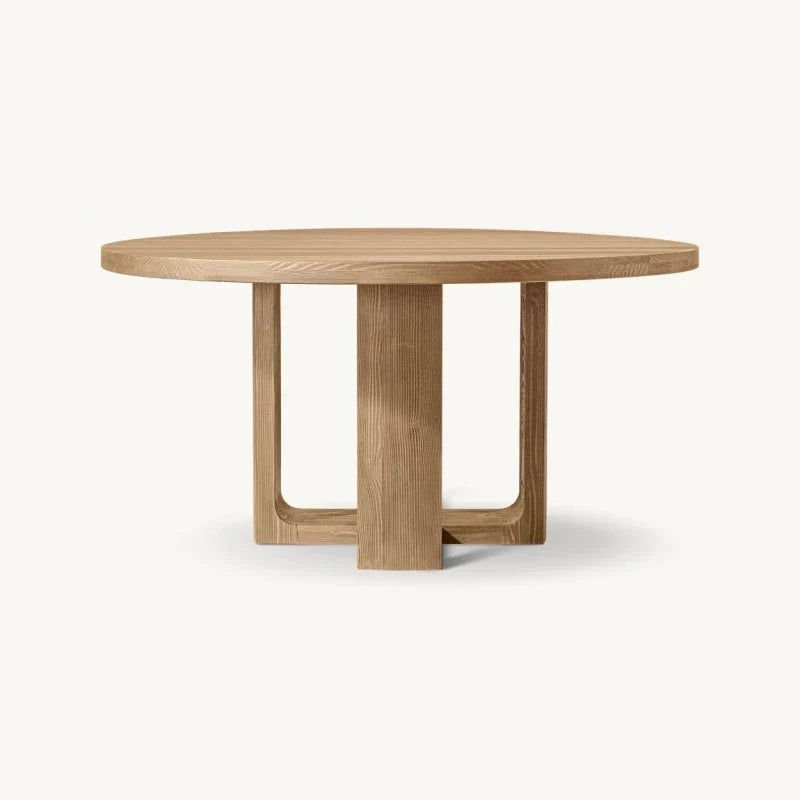 Modern Luxury Oak Wood Round Bronte Dining Table Custom Sized