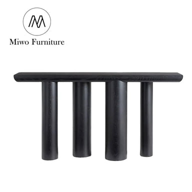 Luxury Modern Solid Wood Narrow Rectangle Entrance Hallway Console Table