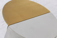 Chic Concrete & Gold Nesting Side Tables - Stackable Round Coffee Table Set