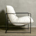 Modern Metal Frame Corduroy Chaise Lounge Chair: Stylish Living Room Seating