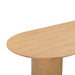 Elegant Oval Oak Wood Dining Table with Cylinder Legs, Modern 8-Seater