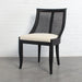 Solid Oak French Style Dining Chair with Rattan Cane Back