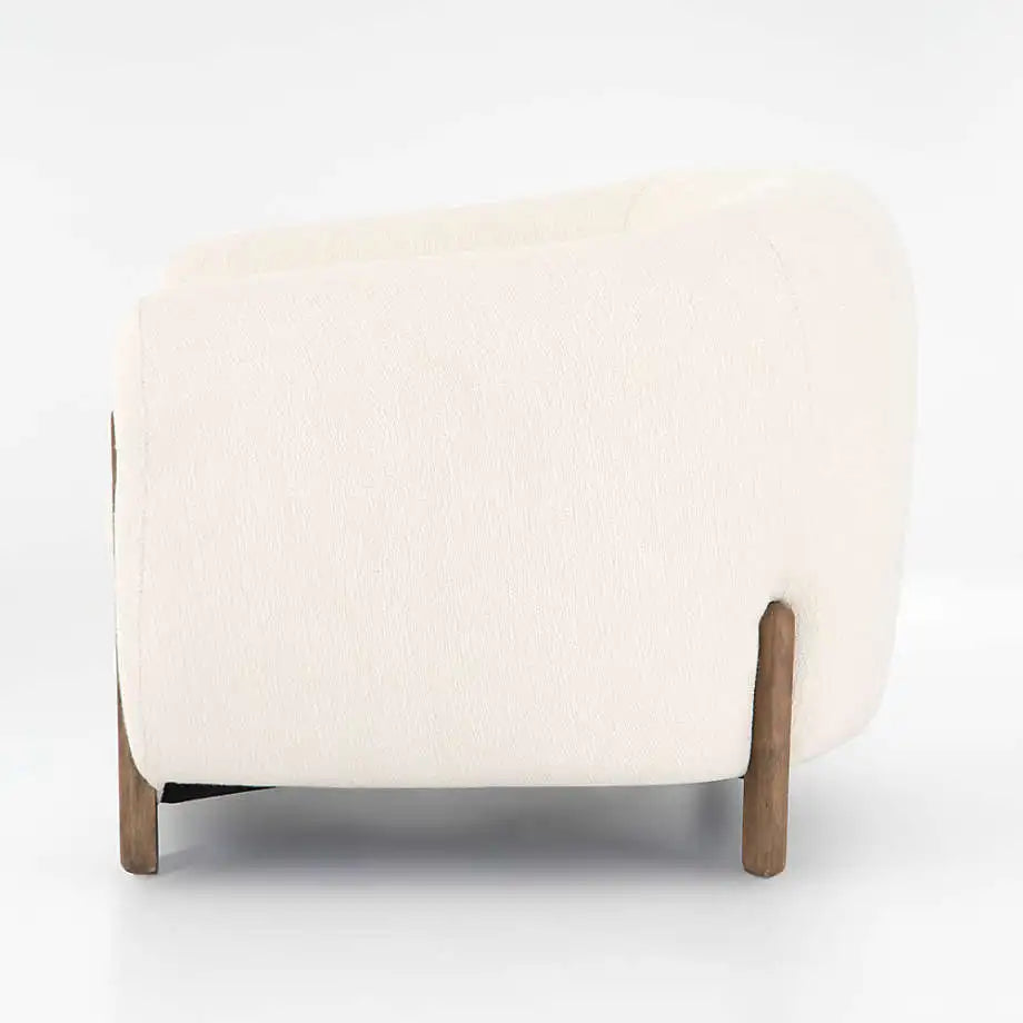 Modern Upholstered Tub Accent Chair for Indoor Living Room Seating Comfort