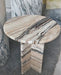 Elegant Tiramisu Beige Natural Stone Modern Side Table for Living Room