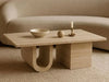 Elegant Natural Travertine Coffee Table for Modern Living Spaces, Unique Stone Design
