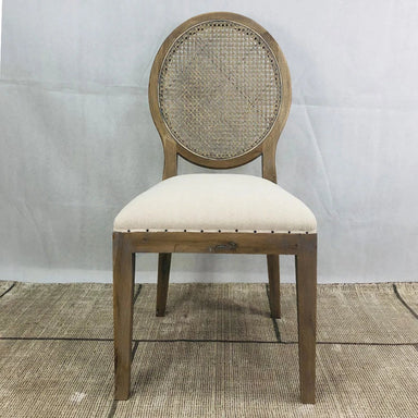 Elegant French Louis XV Oak Dining Chair - Cane Back Antique Style