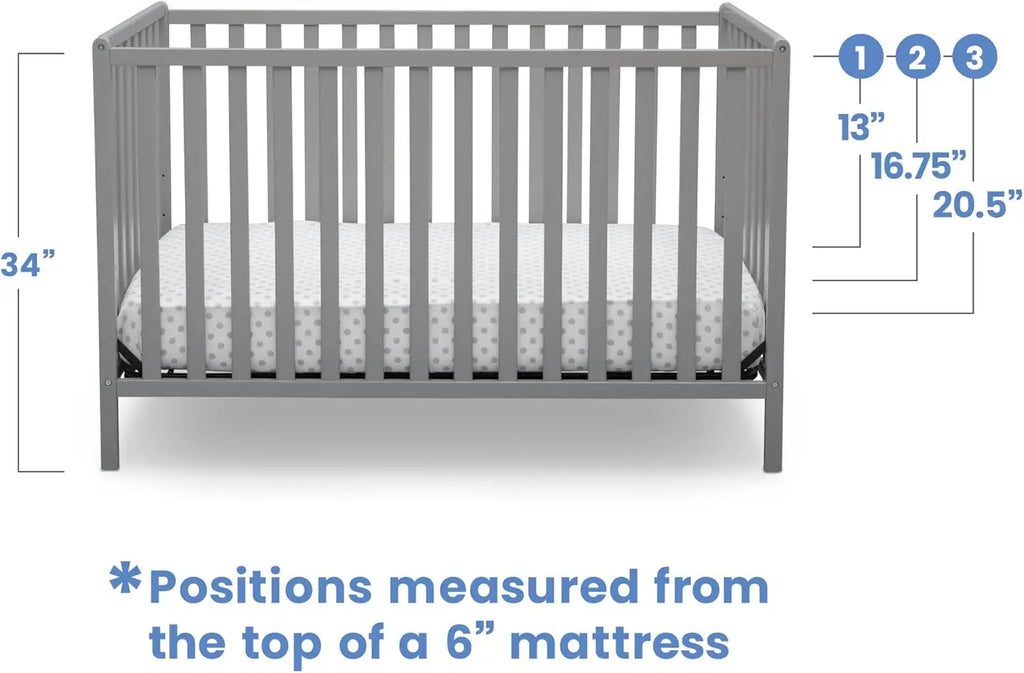 Versatile 4-in-1 Convertible Wooden Baby Crib: Infant, Toddler, Daybed, Full Bed