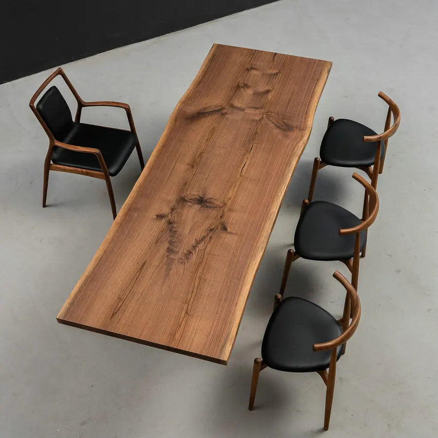 Luxury Live Edge Black Walnut Acacia Solid Wood Dining Table Top