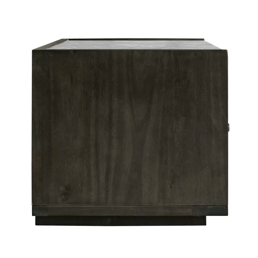 Modern Black Oak 2-Drawer Soft Close Luxury Bedroom Nightstand