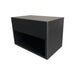 Elegant Black Modern Oak Fluted One-Drawer Nightstand with Barrel Design for Bedroom