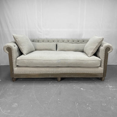 Opulent French Antique Solid Oak Wood Sofa Couch for Elegant Living Spaces