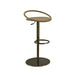 Modern Gold Stainless Steel Adjustable Bar Stool with Rotating Lift Seat