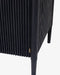 Sophisticated Black Fluted Solid Oak Wood Sideboard Cabinet with Storage Drawers