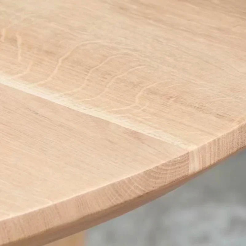 Elegant Solid Oak Wood Rectangular Dining Table for Home & Events