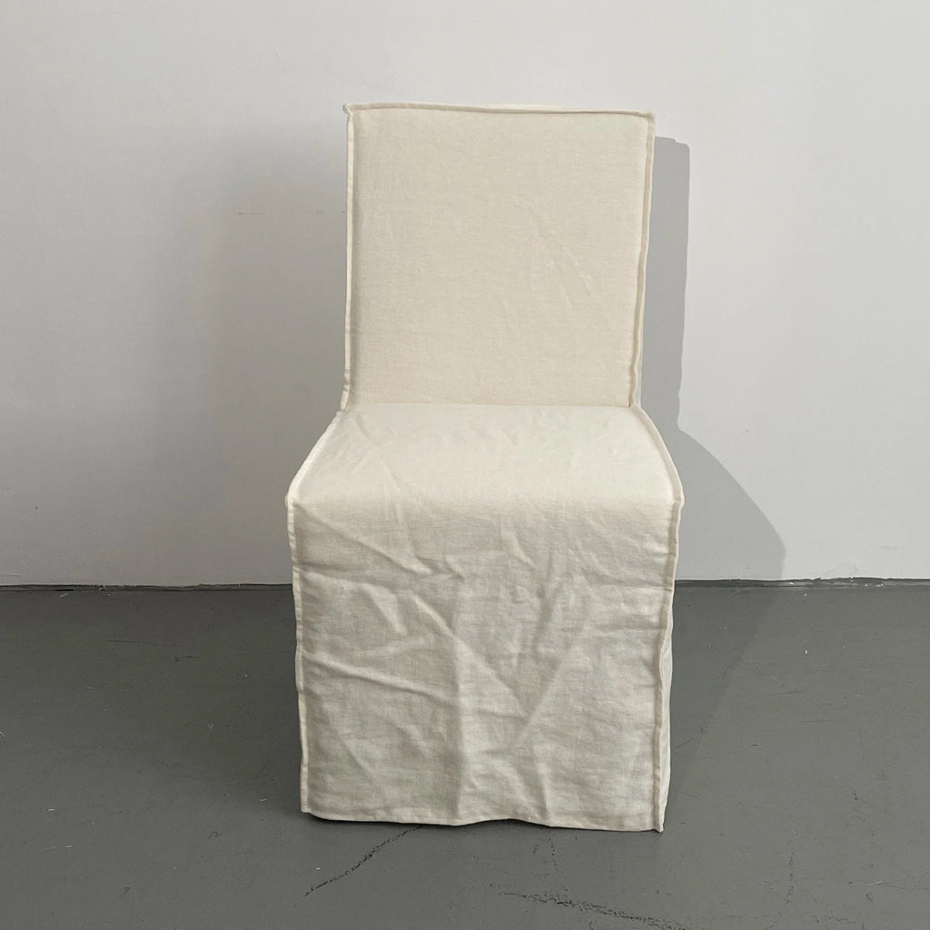 Elegant Versailles Linen Dining Chair with Washable Slipcover and Cushion