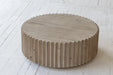 Elegant Round Wooden Coffee Table - Designer Solid Pine Centerpiece Furniture