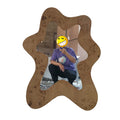Elegant Modern Wood Burl Veneer Frame Full-Length Floor & Wall Mirror