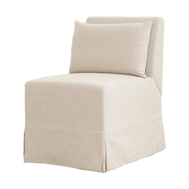 Washable Linen Desk Chair with Cushion for Dining Room or Accent Seating