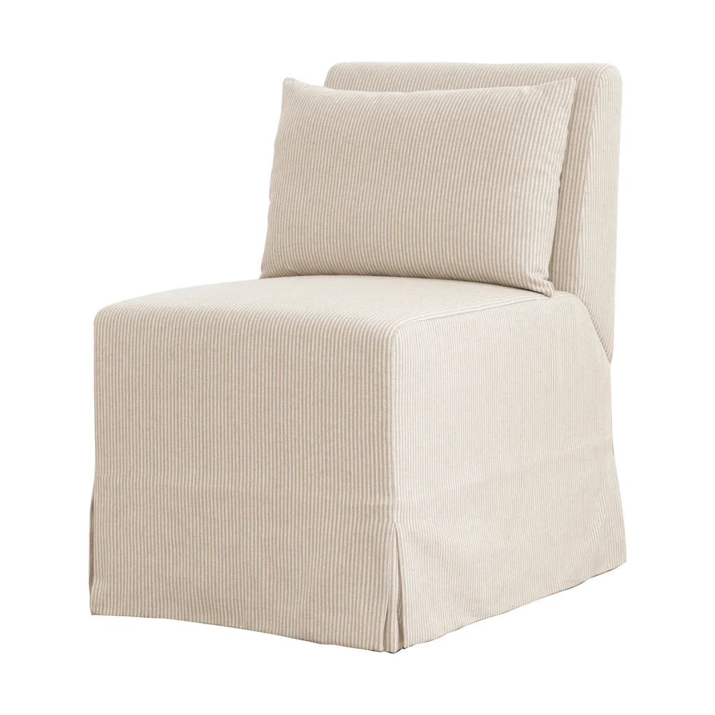 Washable Linen Desk Chair with Cushion for Dining Room or Accent Seating