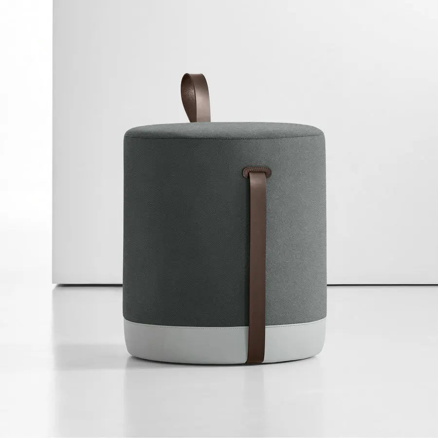 Plush Round Velvet Ottoman Pouf: Modern Living Room Seating Accent