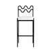 Elegant Mid-Century Modern Metal Wave Bar Stool for Kitchen & Bar