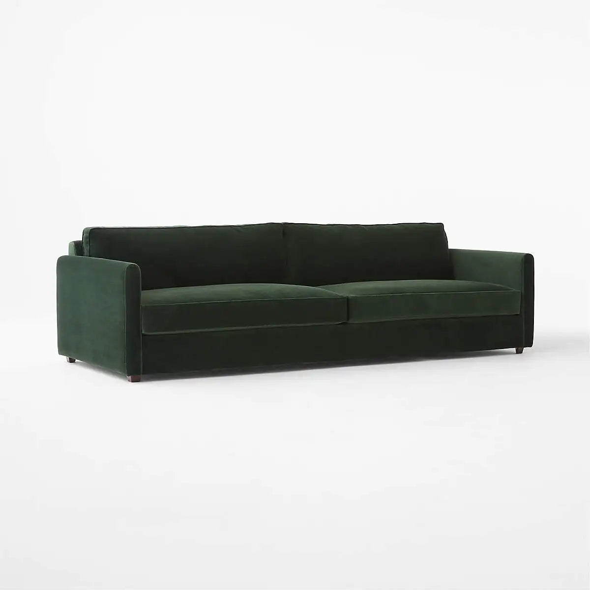 Luxurious 100-inch Green Velvet Sofa Modern Minimalist Living Room Couch