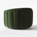 Luxurious Green Velvet Swivel Accent Chair: Channeled, Comfortable, Modern Living Room Sofa