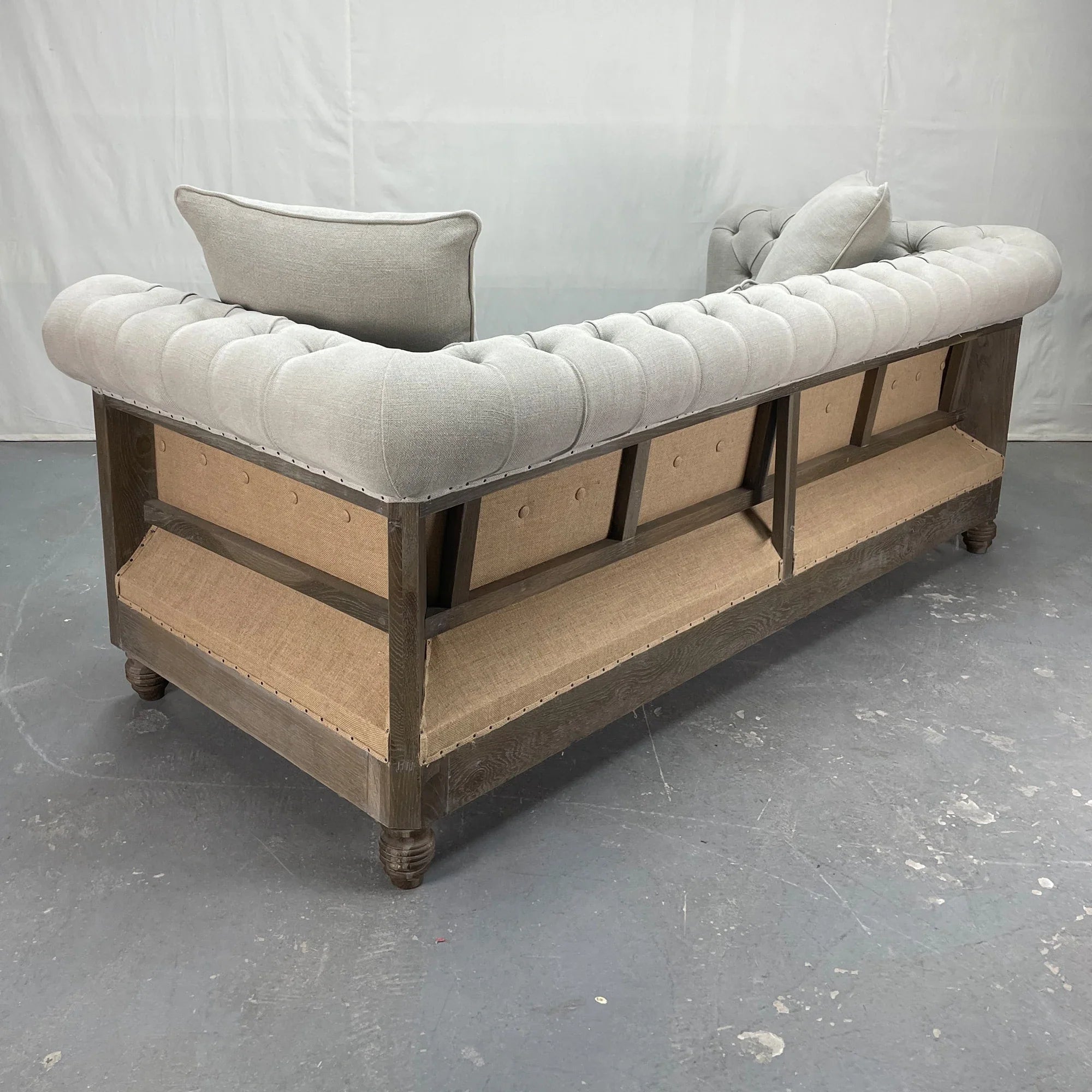 Opulent French Antique Solid Oak Wood Sofa Couch for Elegant Living Spaces