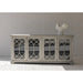 Elegant Mid-Century French Style Solid Recycled Pine Sideboard with Glass