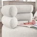 Luxurious Chunky Boucle Ivory Swivel Accent Chair Modern Designer Hug Style