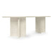 Elegant Marble Travertine Dining Table: Versatile Rectangle Stone for Modern Homes