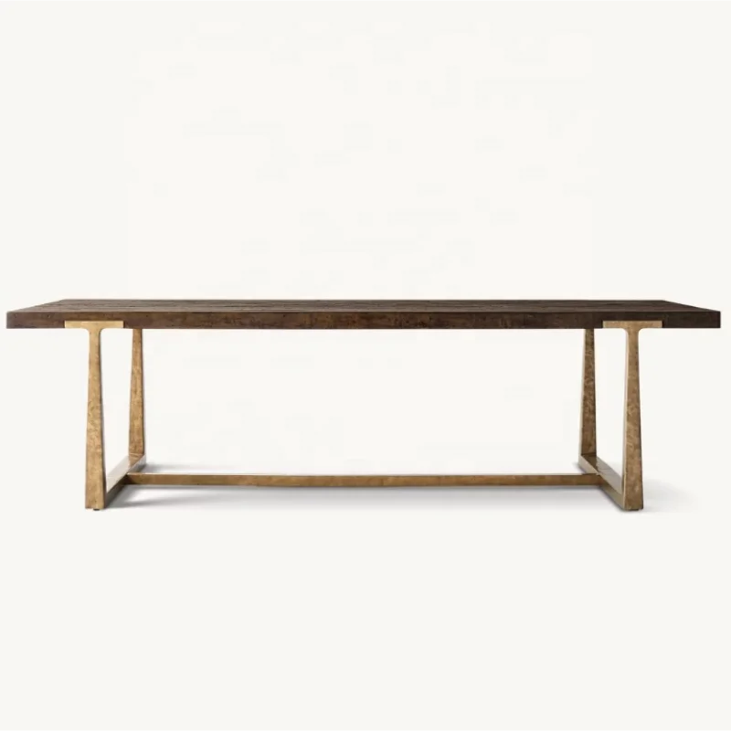 Elegant Wrought Metal Dining Table & Chair Set, Villa Club Restaurant Furniture